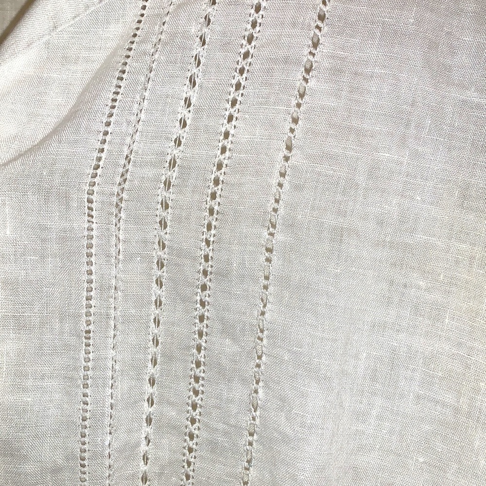 Vintage 80’s/90’s Austin Reed Cream Linen Button Down Shirt View 6